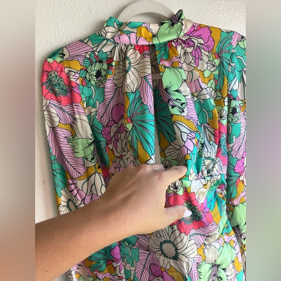 ASOS Colorful Floral Fitted Blouse - Picture 6 of 12